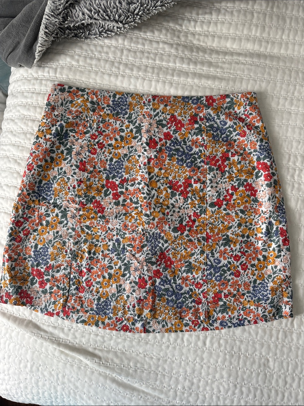 Pink LilyFloral Print Mini Skirt